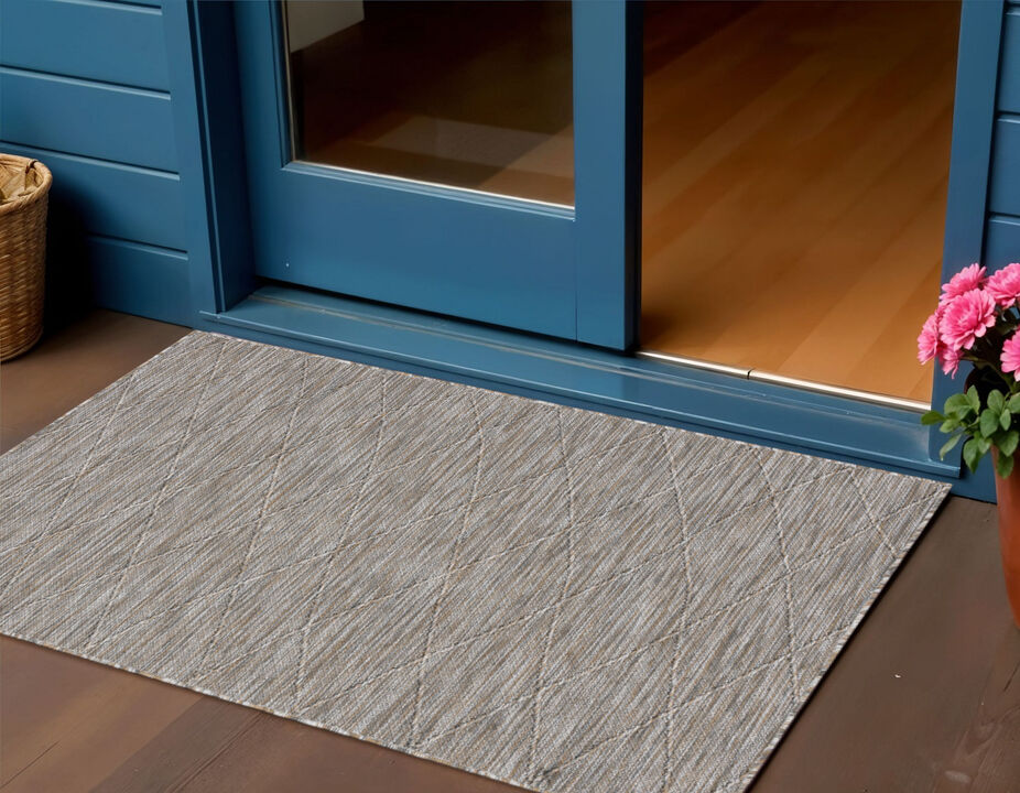 HomeRoots Geometric Indoor Outdoor Area Rug