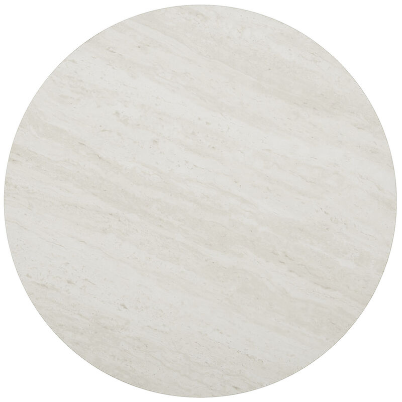 Hivvago 23 Inch  Champagne Manufactured Wood And Iron Round End Table