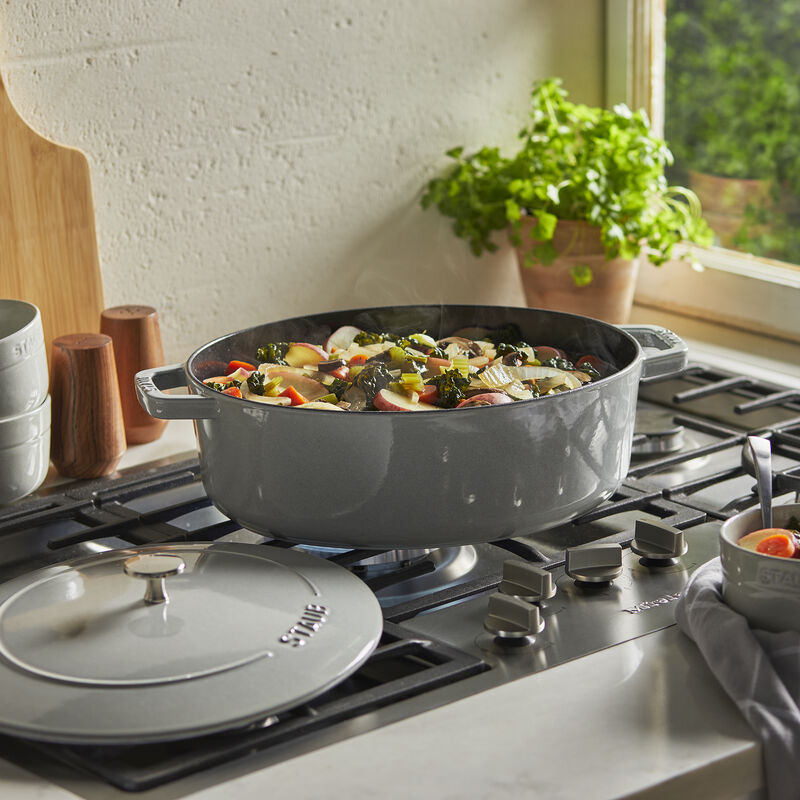 Staub Cast Iron 6.25-qt Shallow Oval Dutch Oven