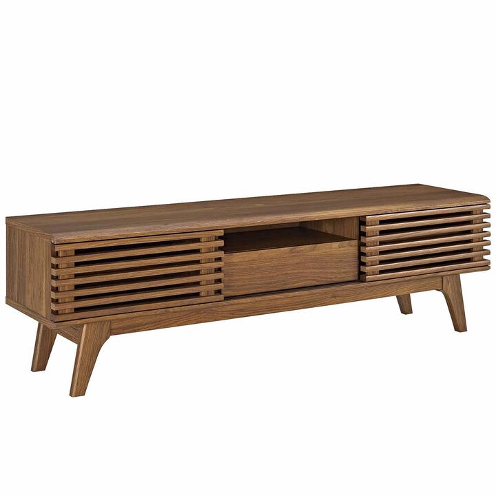 Render 59? TV Stand, Walnut-Benzara