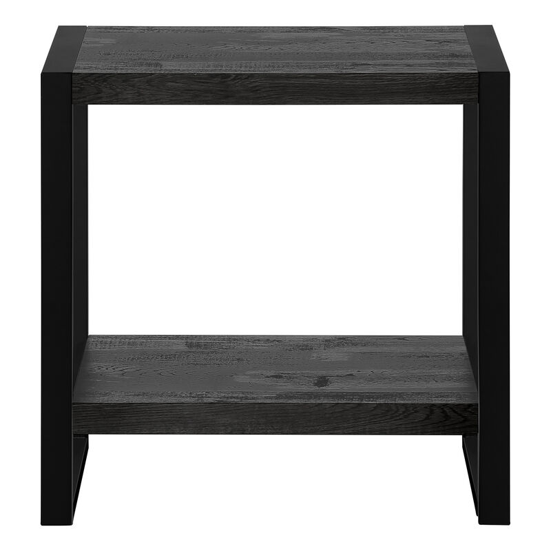 Monarch Specialties I 2862 Accent Table, Side, End, Nightstand, Lamp, Living Room, Bedroom, Metal, Laminate, Black, Contemporary, Modern