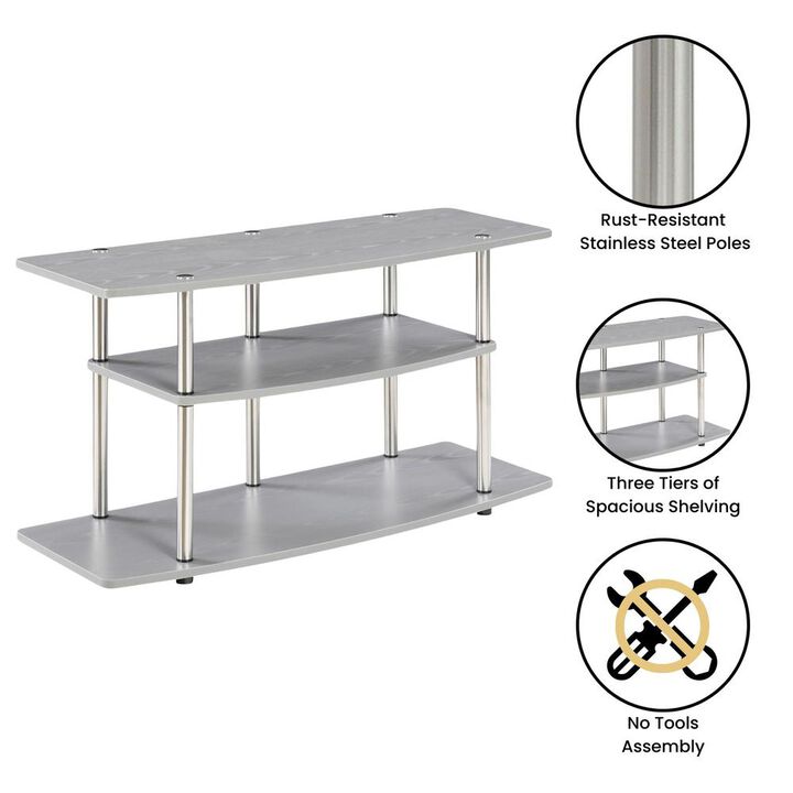 Convience Concept, Inc. No Tools 3 Tier Wide TV Stand for TVs up to 46 Inches