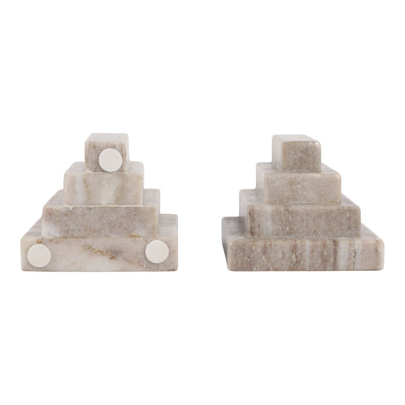 S/2 Onyx Marble Block Bookends image number 5