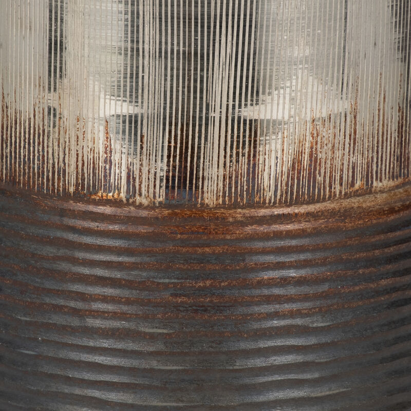 9" Metallic 2-Tone Glass Vase image number 3