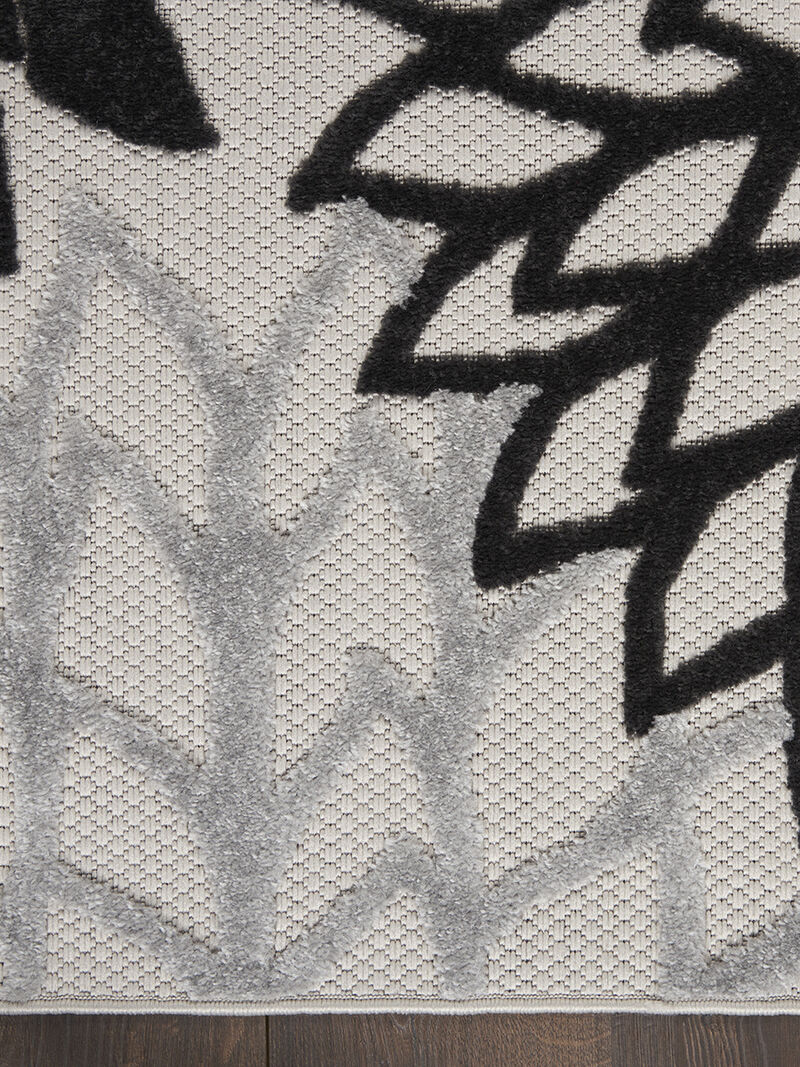 Aloha ALH05 Black/White 6' x 9' Rug