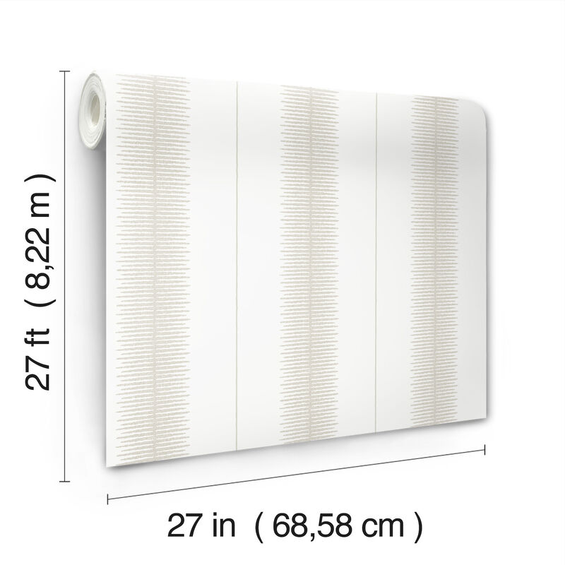 Tandem Stripe Taupe Wallpaper (Set of 2) image number 2