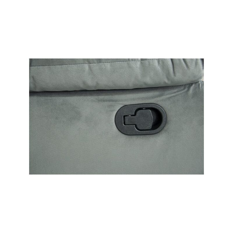 Poundex Dark Gray Velvet Manual Recliner