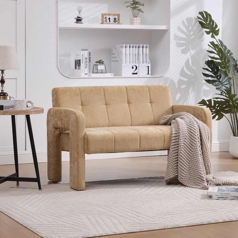 Merax Nordic Modern Chenille 2-Seater Loveseats Ergonomic Spacious Seating with Sturdy Frame image number 1