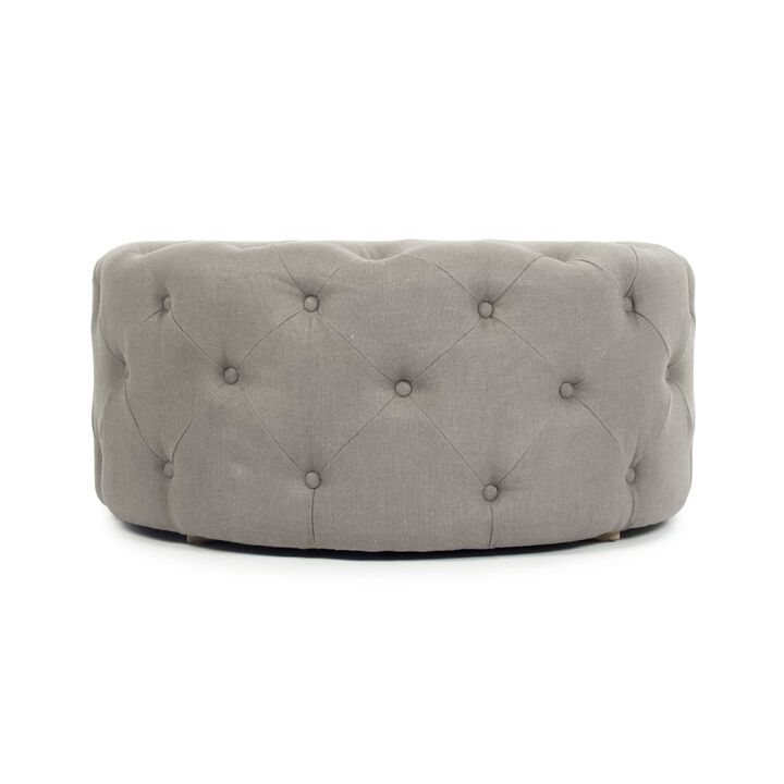Round Tufted Ottoman