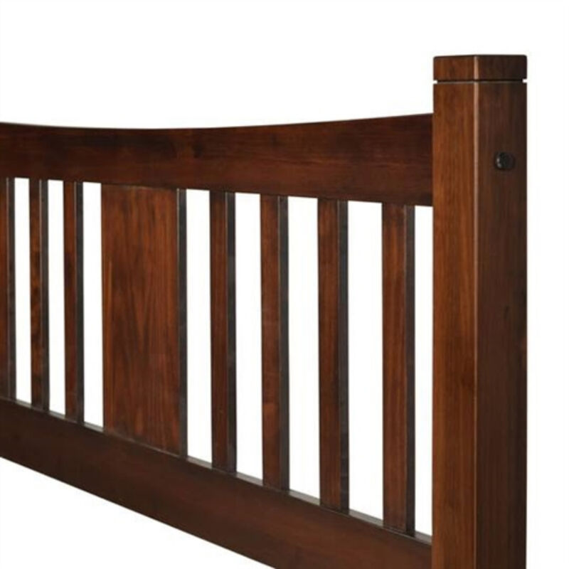 Farmhouse Style Solid Wood Platform Bed Frame with Headboard