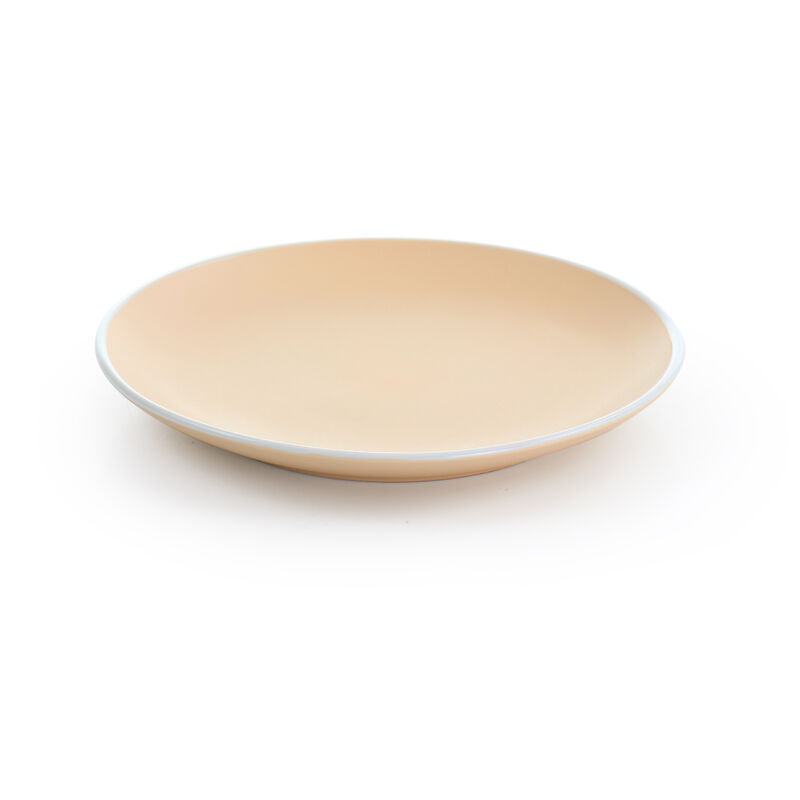 Spice by Tia Mowry Creamy Tahini 12 Piece Stoneware Dinnerware Set in Matte Orange