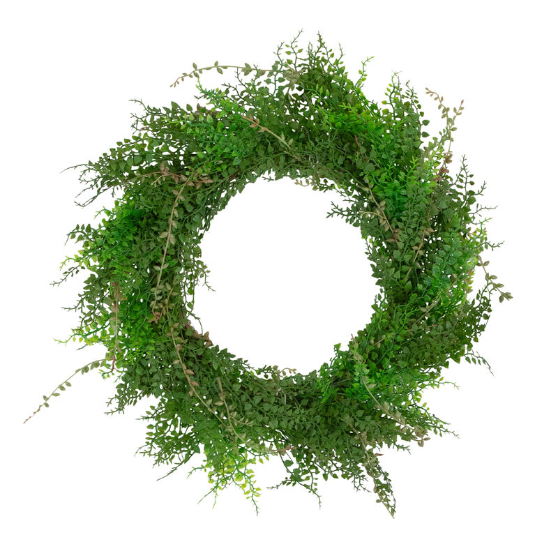 Mixed Boxwood and Berry Artificial Wreath  24-Inch  Unlit image number 0