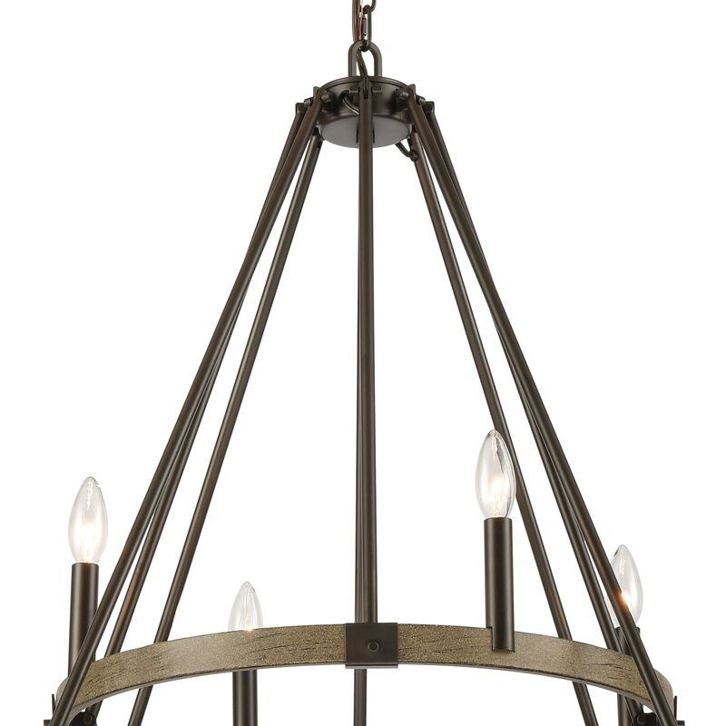 Transitions 36" Wide 12-Light Chandelier