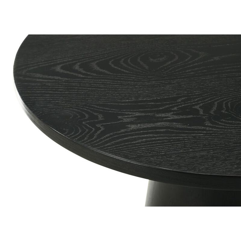 Lilola Home Jasper Ebony Black 29 Round Coffee Table