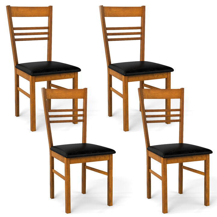Modern Dining Chairs Set of 4 with Rubber Wood Frame for Home