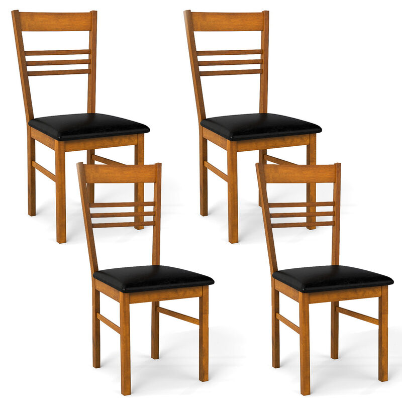 Modern Dining Chairs Set of 4 with Rubber Wood Frame for Home image number 0