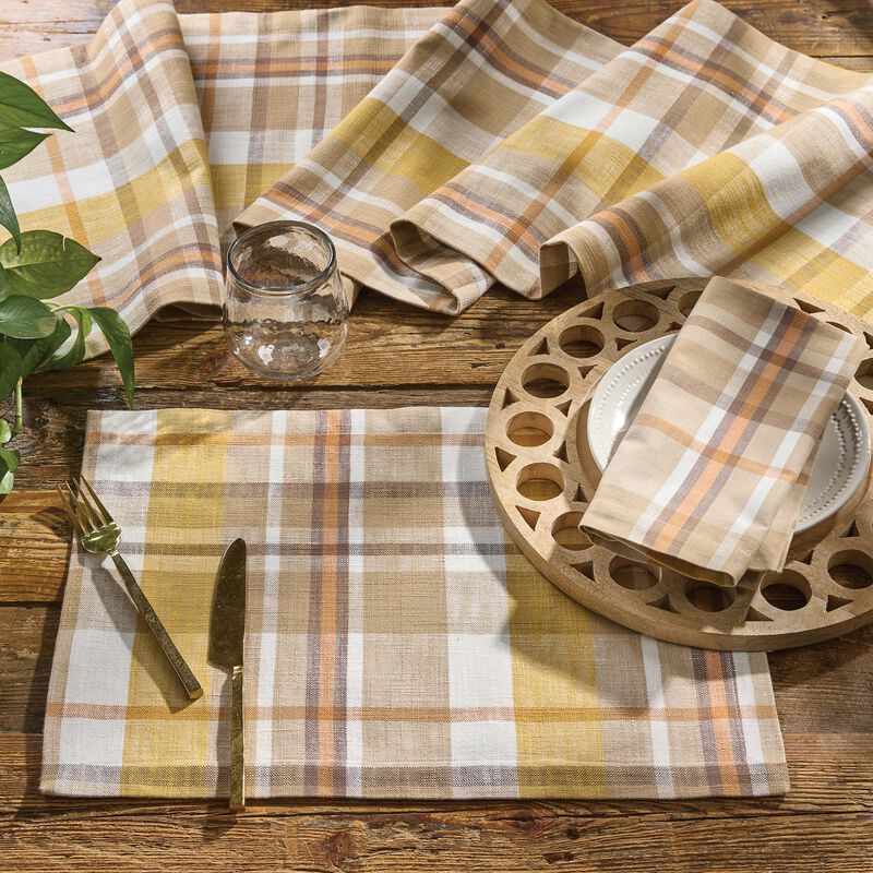 Split P Keaton Plaid Brown Placemat Set Of 4 image number 1
