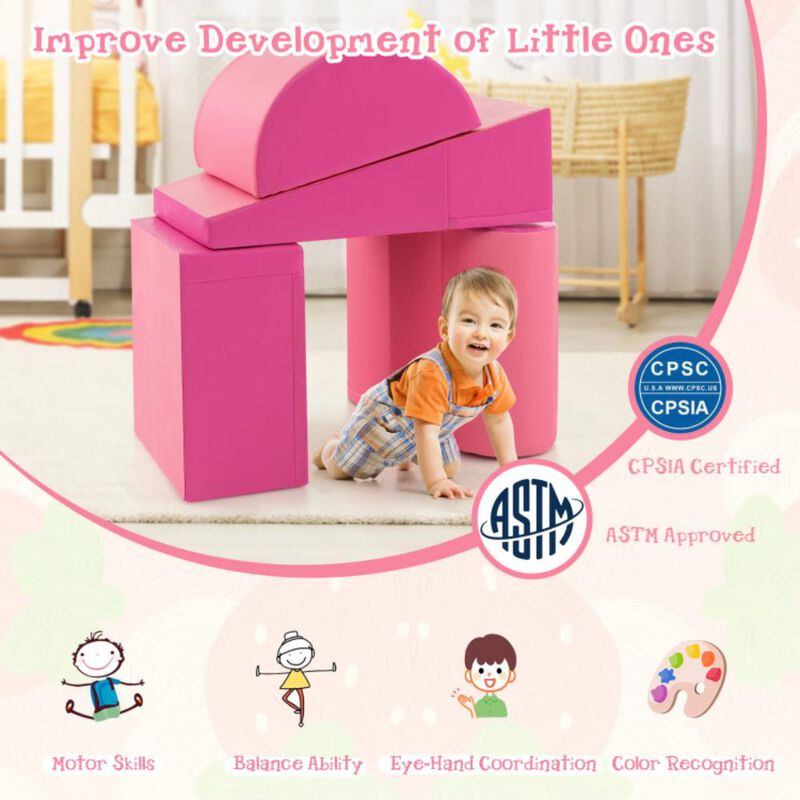 Hivvago 5-Piece Kids Climb and Crawl Activity Playset