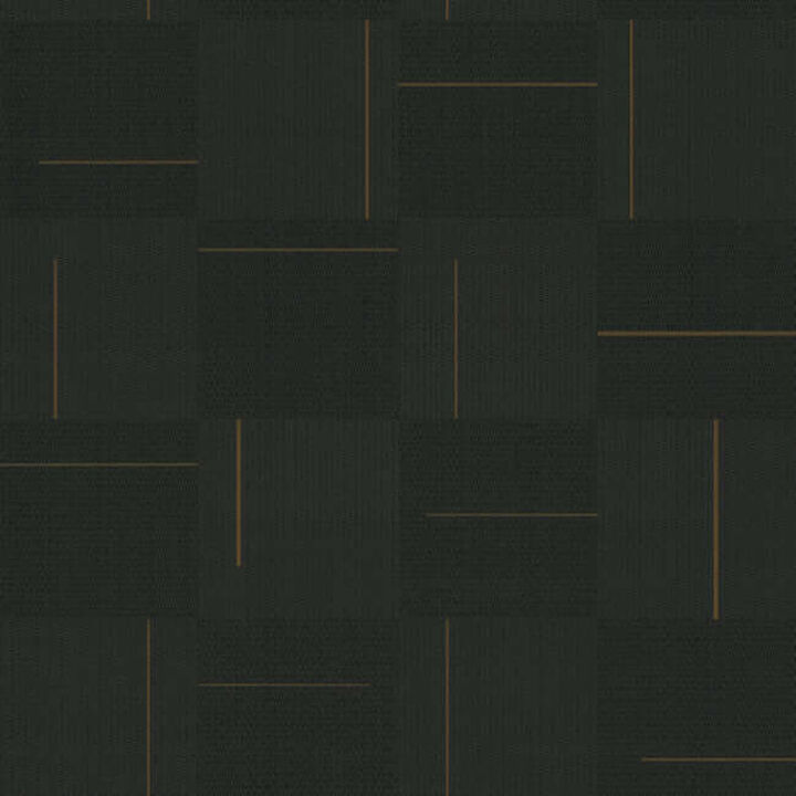 Geo Block Weave Black Wallpaper