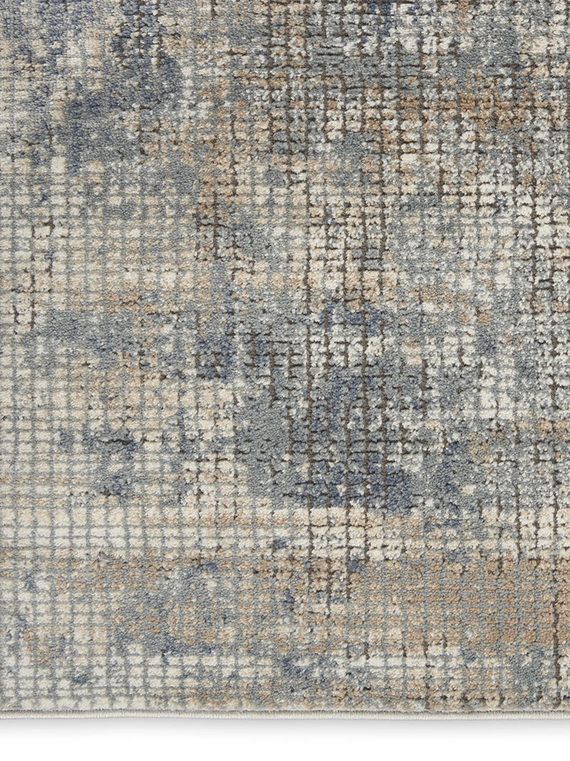 Quarry QUA02 Blue/Beige 3' x 5' Rug