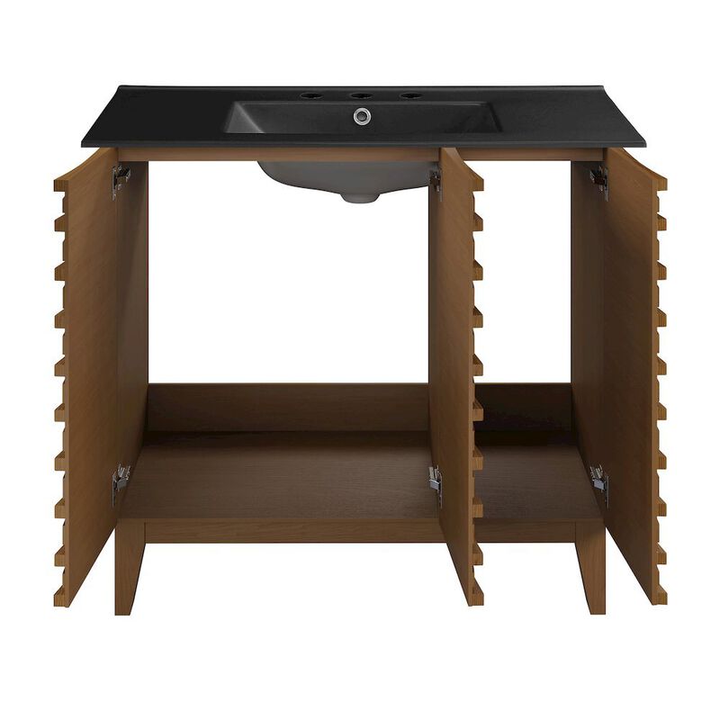 Swiss Madison Cascade 36 in. Bathroom Vanity with 3-Hole Ceramic Sink Top image number 4