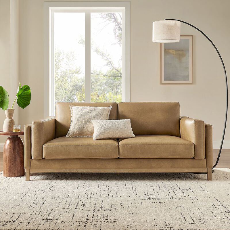 Roscoe 81 inch Vegan Leather Sofa image number 7