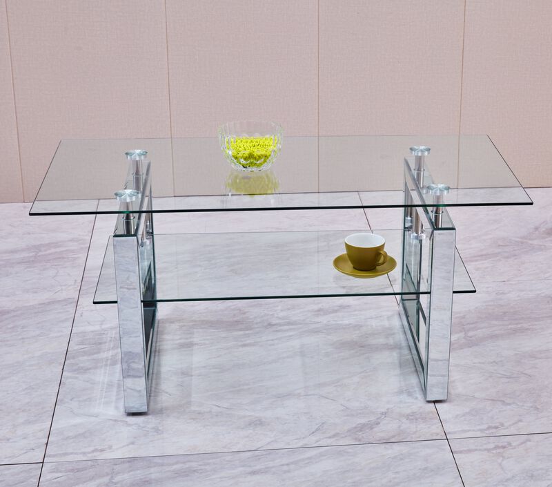 Gutzed Transparent tempered glass coffee table image number 5