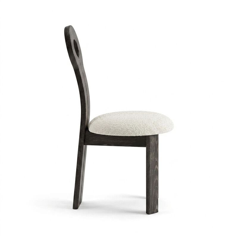 Upholstered Sculptural Modern Dining Chair (Set of 2) image number 1
