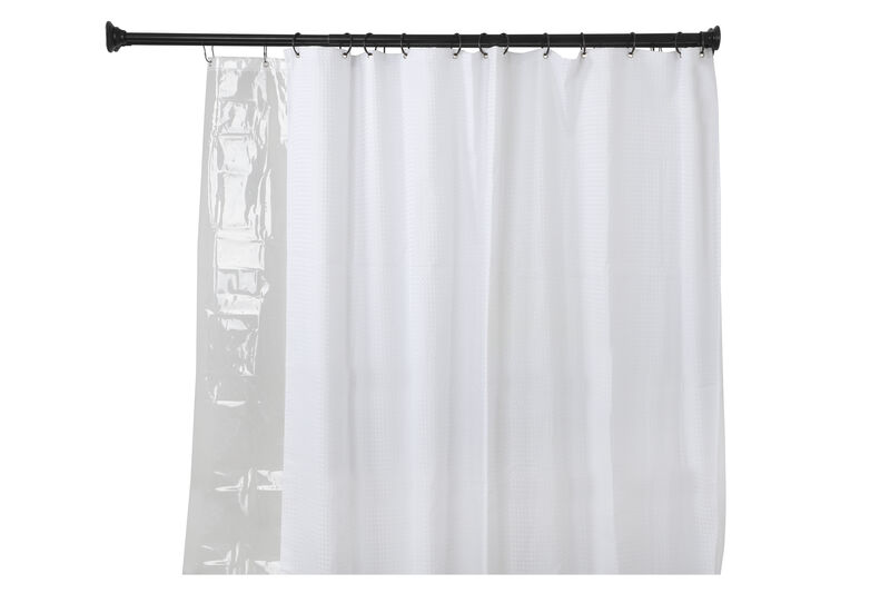 Adjustable 72" Aluminum Double Shower Curtain Rods image number 5