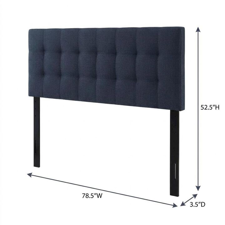 Upholstered Fabric King Headboard with Soft Padding and Elegant Design