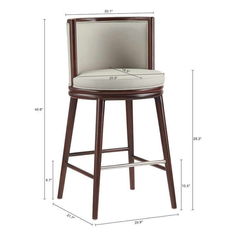 Evalyn Light Gray Bar Stools (Set of 3)