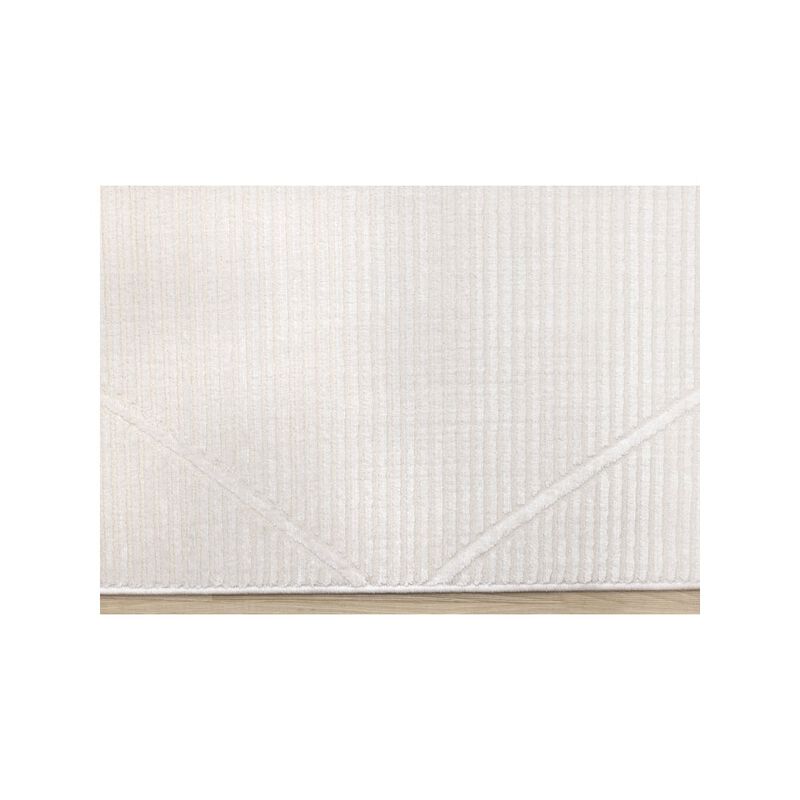 Novelle Home Logan Striped Trellis Soft Cream Area Rug, 5'3 X 7'7 image number 2
