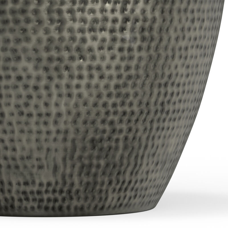 Preston Modern Industrial 22 inch Wide Metal Side Table, Fully Assembled