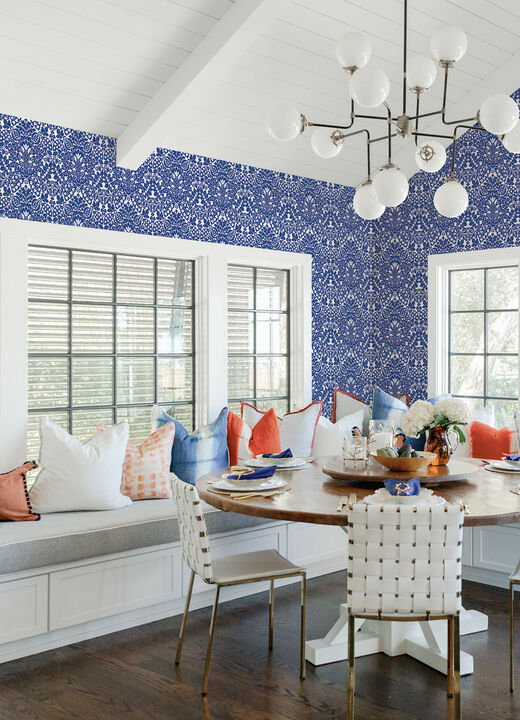 Marni Blue Fruit Damask Wallpaper (Set of 2)