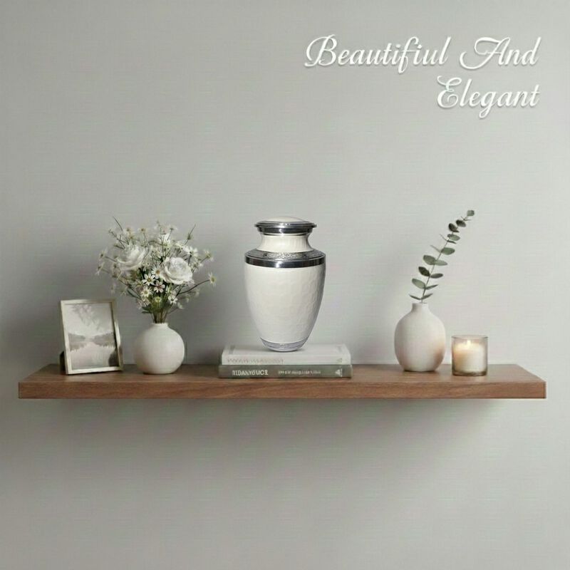 silver-toned accents urn image number 4