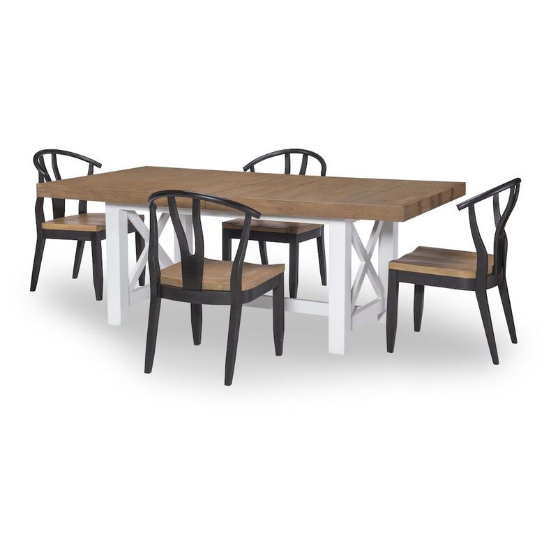 Legacy Classic Franklin Wishbone Back Side Chair (Black) (Kd, Wood Seat, Seat Height: 18)