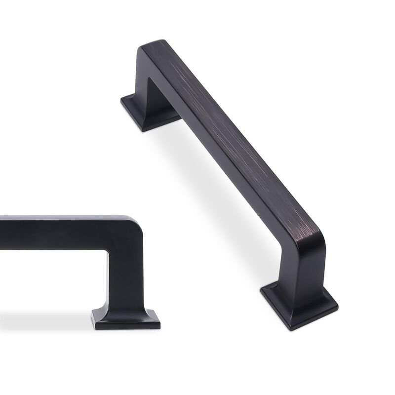 BUKOBYHE 10 Pack 3-3/4 Inch(96mm) Kitchen Cabinet Handles Oil Rubbed Bronze Cabinet Pulls Zinc Alloy Drawer Pulls Solid Kitchen