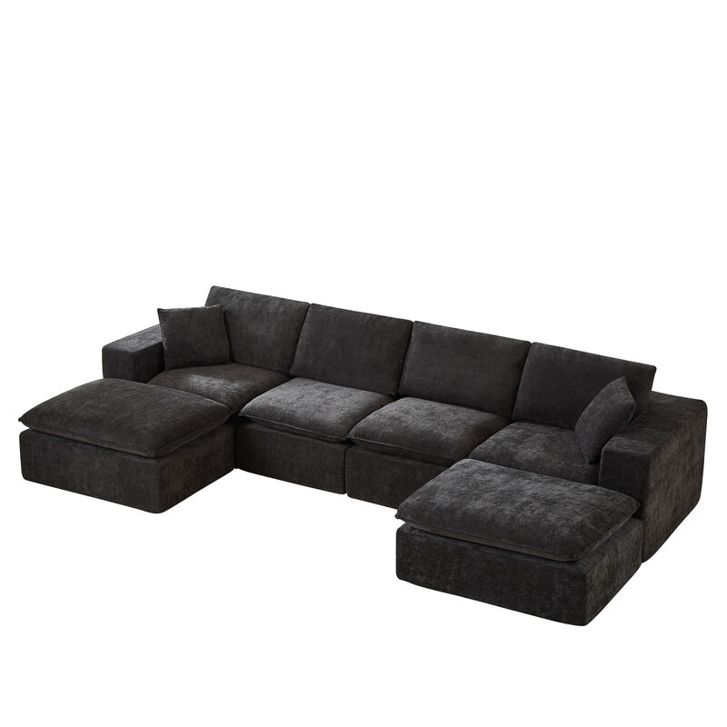 Cukruf Modern Chenille cloud sofa image number 0