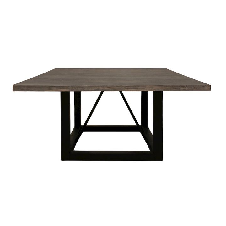 Alex Hamilton Felix 60 Braxton Square Dining Table with Mango Wood Top and Iron Legs