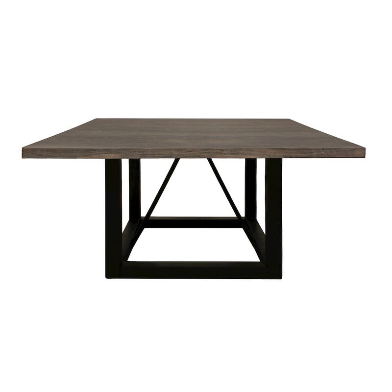 Alex Hamilton Felix 60 Braxton Square Dining Table with Mango Wood Top and Iron Legs