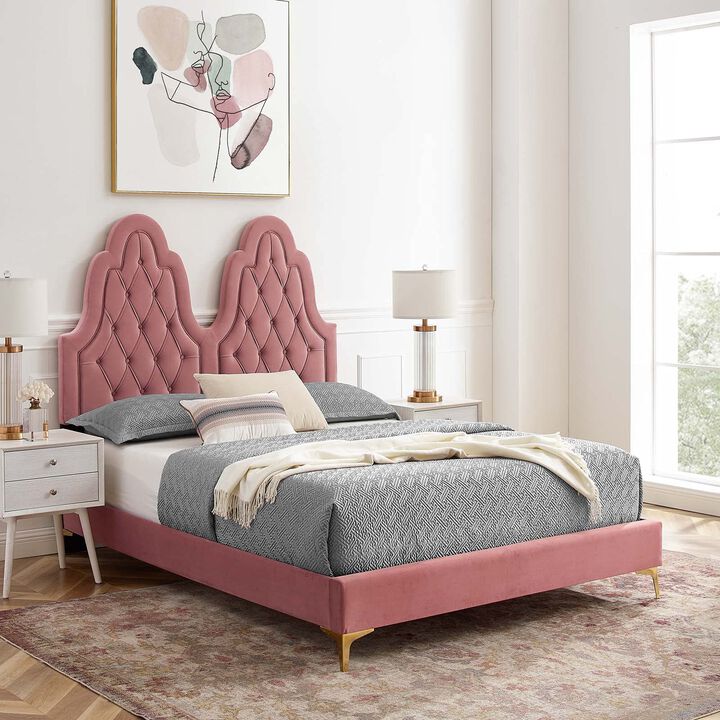 Modway Alexandria Tufted Performance Velvet Twin Platform Bed