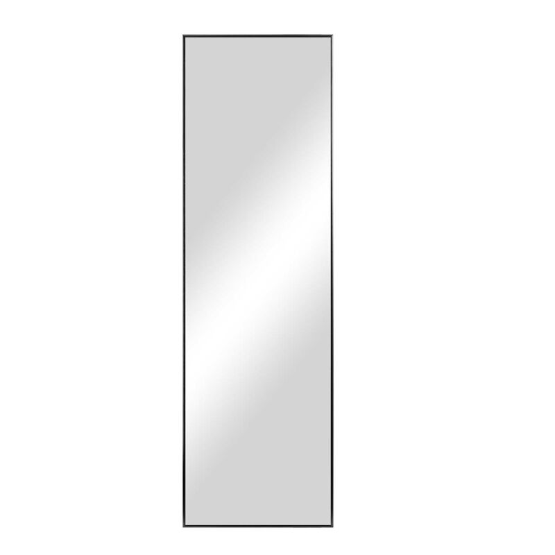 HomeRoots 71" Black Metal Leaning Framed Full Length Mirror image number 0