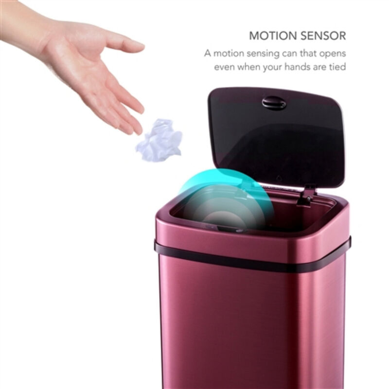 3-Gallon Motion Sensor Touchless Stainless Steel Trash Can