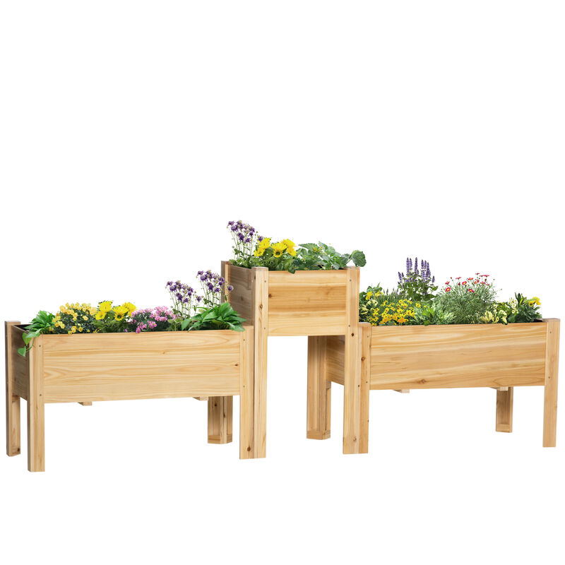 Hivvago 3-Piece Raised Garden Bed Set with Liner image number 0