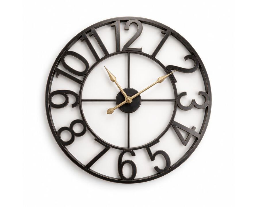 Metal Completely Wall Clock 24 Inch Silent Non Ticking Battery Operated
