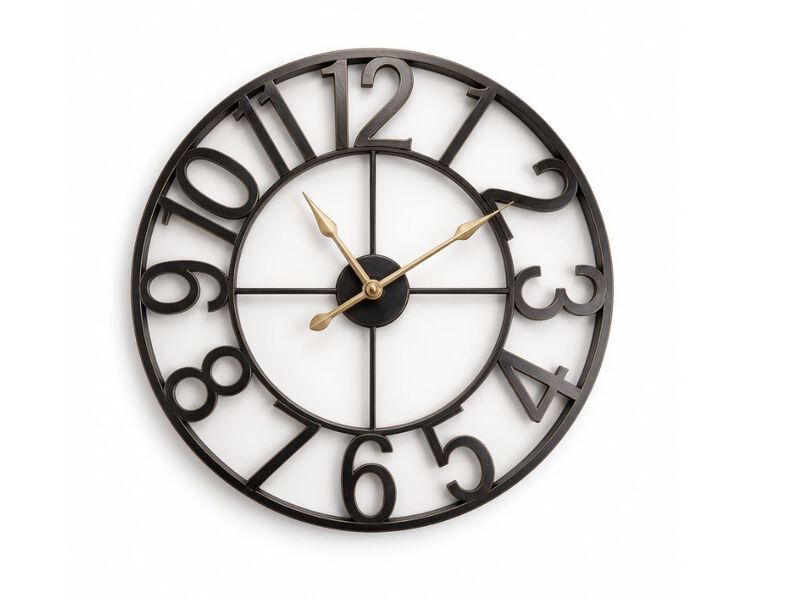 Metal Completely Wall Clock 24 Inch Silent Non Ticking Battery Operated image number 0