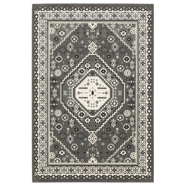 HomeRoots Medallion Area Rug