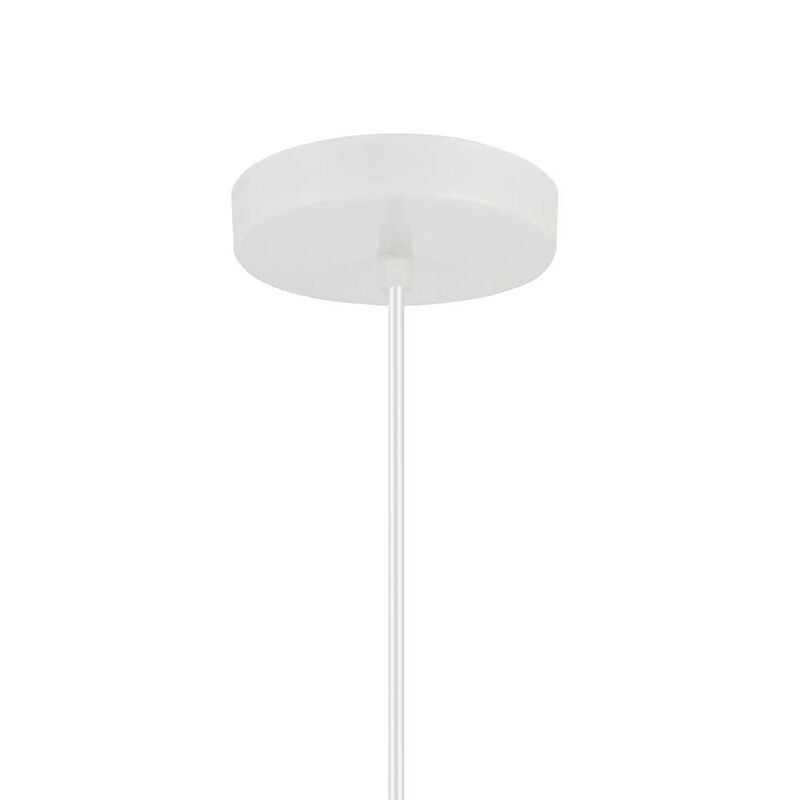 Keila 1 Light Down Pendant With Matte White & Gold Finish