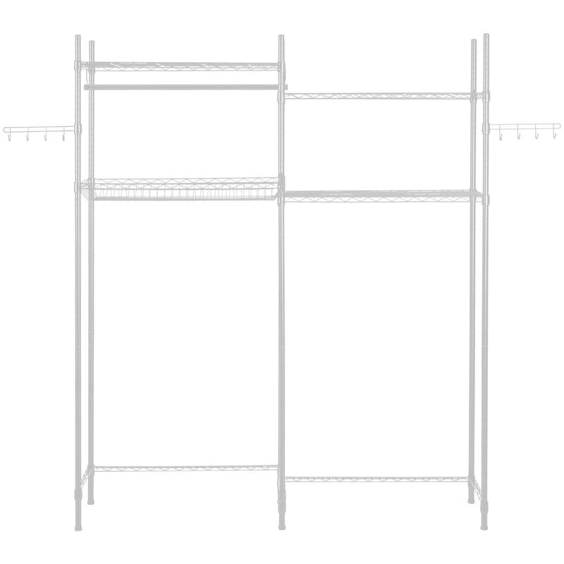 Laundry Room Storage Rack Over Washer Dryer with Hanging Rod and Hooks image number 0