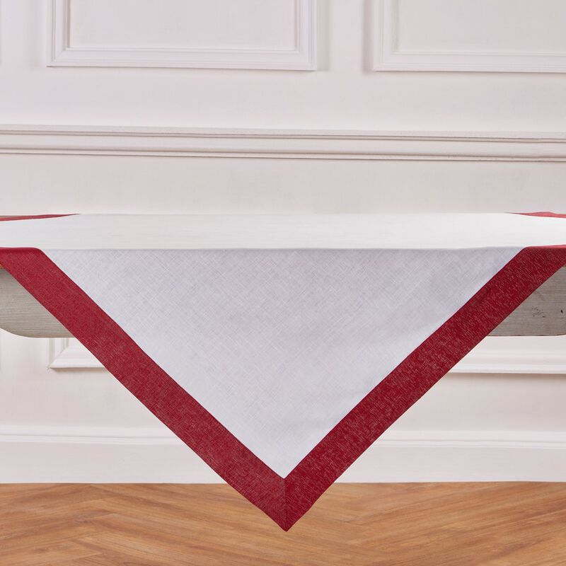 Christmas Linen Table Throw - Festive Edge, Solino Home